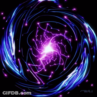 A Blue And Purple Swirl With A Glowing Center GIF