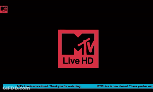 A Blue And Red Mtv Live Hd Logo On A Black Screen GIF