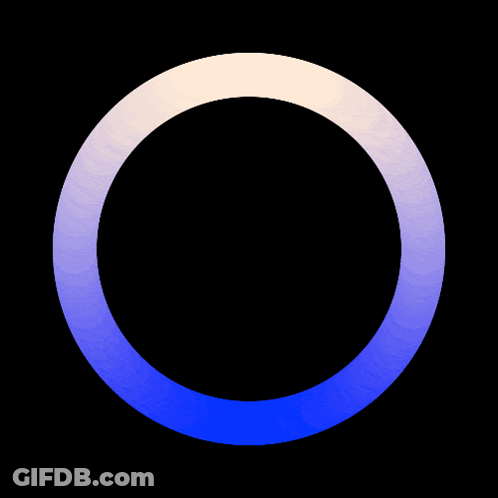 A Blue And White Infinity Symbol Is On A Black Background GIF