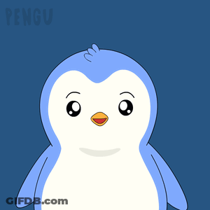 A Blue And White Penguin With The Words Idk Behind It GIF