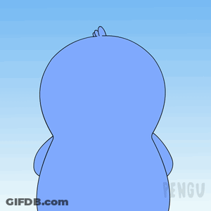 Blue And White Penguin Saying It's Trending GIF