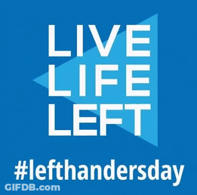 A Blue And White Sign That Says Live Life Left Thandersday GIF