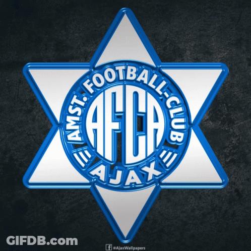 A Blue And White Star With The Afca Logo On It GIF