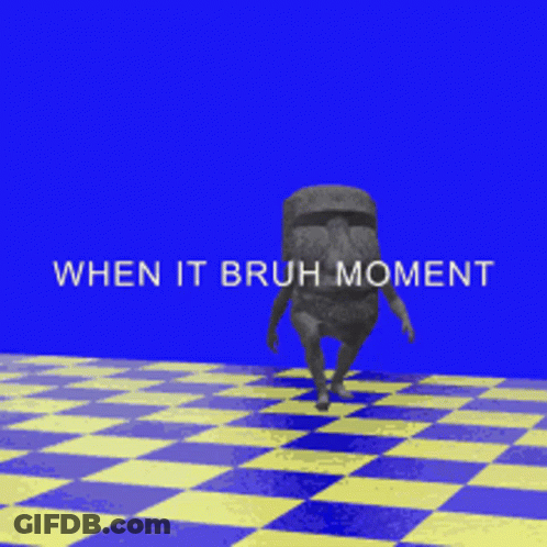 A Blue And Yellow Checkered Floor With A Jojo Reference GIF