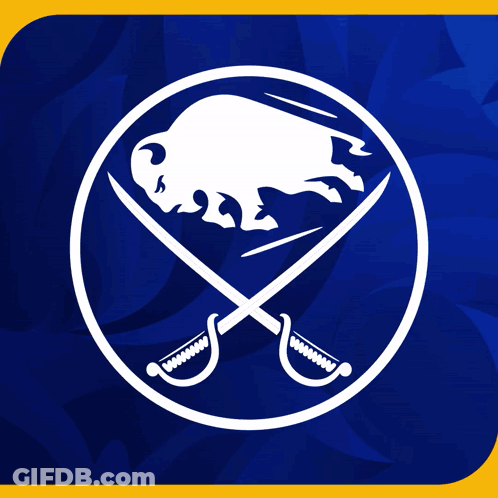A Blue And Yellow Sign That Says Overtime With Two Swords GIF