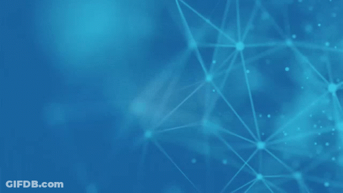 A Blue Background With A Grid Of Lines And Dots GIF
