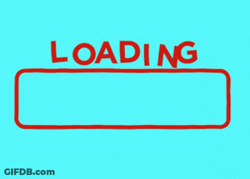 A Blue Background With A Red Loading Bar In The Middle GIF