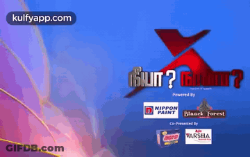 A Blue Background With A Red X And The Words Nippon Paint On It GIF