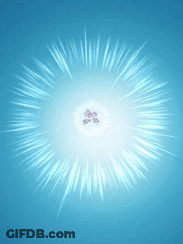 A Blue Background With A White Circle In The Center GIF