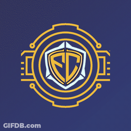 A Blue Background With A White Circle In The Center GIF