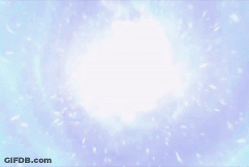 A Blue Background With A White Object In The Middle Of It GIF