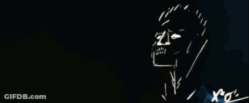 A Blue Background With A White Stripe On The Bottom GIF