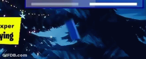 A Blue Background With A Yellow Sign That Says ' Xper Ying ' On It GIF