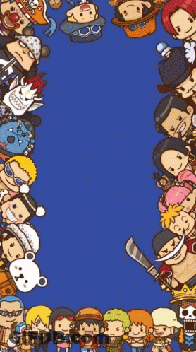 A Blue Background With Cartoon Characters And The Words Welcome To On It GIF