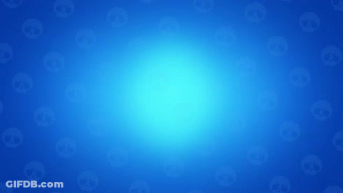 A Blue Background With Skulls On It And A Light In The Middle . GIF