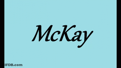 Blue Background With McKay Name GIF