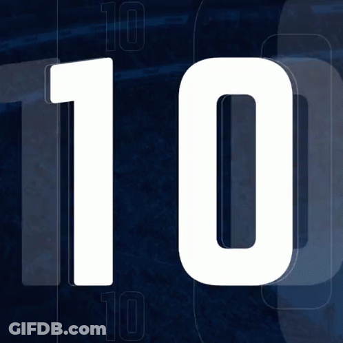 A Blue Background With The Number 10 On It GIF