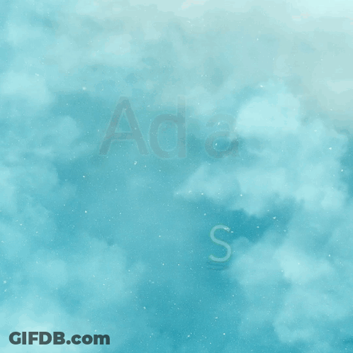 Blue Background Ada In Red Letters GIF