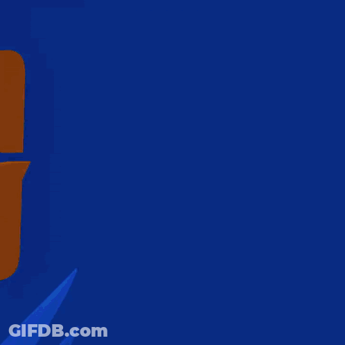 A Blue Background With The Word Goa In Yellow Letters GIF
