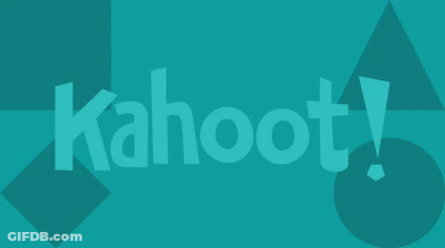A Blue Background With The Word Kahoot Written On It GIF