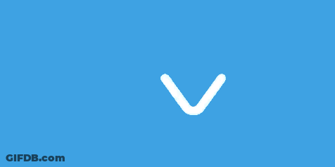 A Blue Background With The Word Vi In White GIF