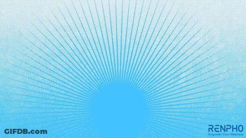 A Blue Background With The Words " Restore Balance " Written On It GIF