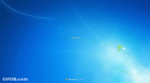 A Blue Background With The Words " Welcome " At The Top GIF