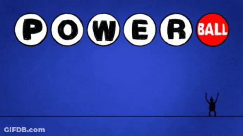 A Blue Background With White Circles That Say Power And A Red Ball GIF