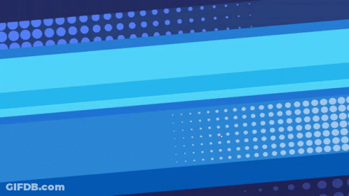 A Blue Background With White Polka Dots And Stripes GIF