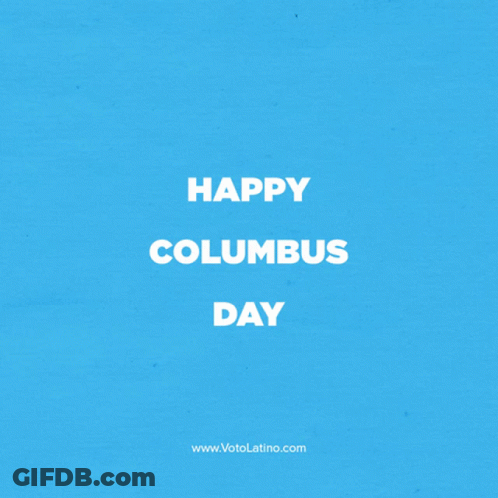 A Blue Background With White Text That Says Happy Indigenous Peoples Day GIF