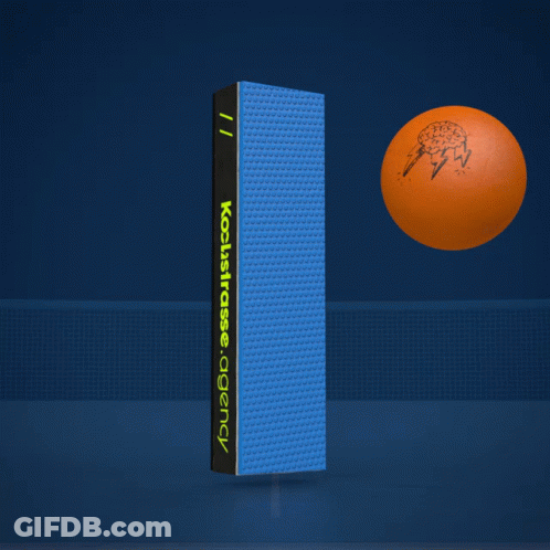 A Blue Block With The Words Koststrasse Agency On It GIF