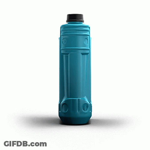 A Blue Bottle Of Rowe 5W-30 Oil GIF