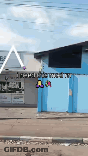 A Blue Building With A Sign That Says " Pilates " On It GIF