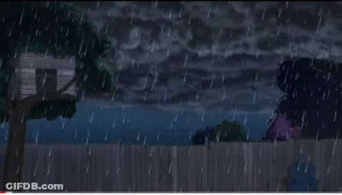 A Blue Cartoon Character Holding A Red Ball And An Orange Cartoon Character Standing Next To Each Other GIF