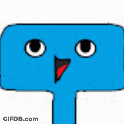 A Blue Cartoon Character With The Words Join Vc Below It GIF