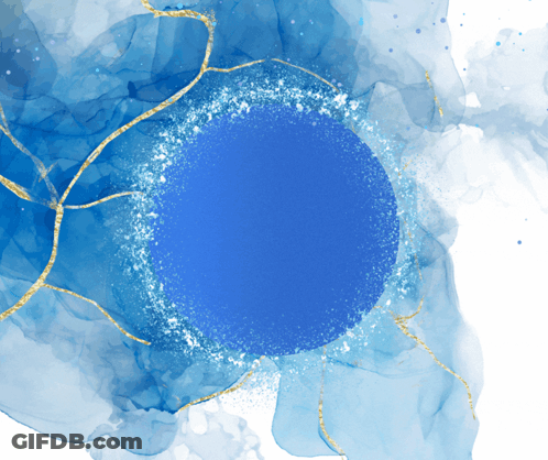 A Blue Circle In The Middle Of A Painting GIF