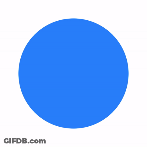 A Blue Circle With A White Compass With A Star In The Center GIF