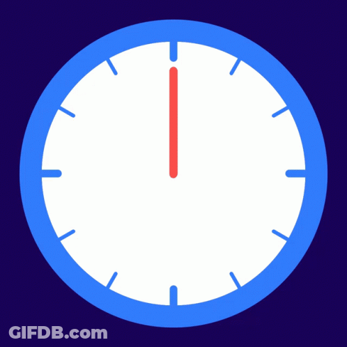 A Blue Clock With The Words Du Temps Pour Soit Written On It GIF