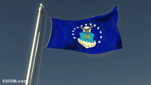 US Air Force Flag With Coat Of Arms GIF