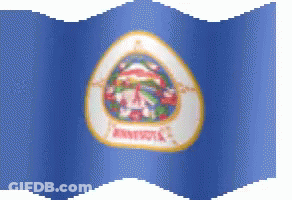 A Blue Flag With A White Emblem That Says Annapolis GIF