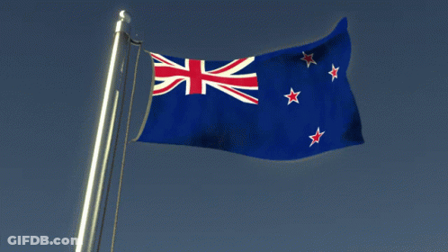 A Blue Flag With Red White And Blue Stars Is Waving In The Wind GIF