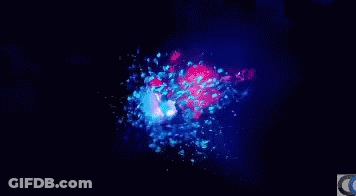 A Blue Imax Logo On A Dark Background GIF
