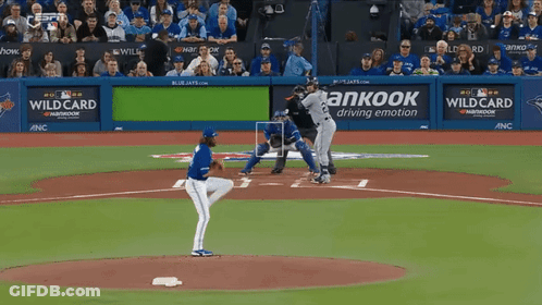 A Blue Jays Pitcher Is About To Throw A Pitch GIF
