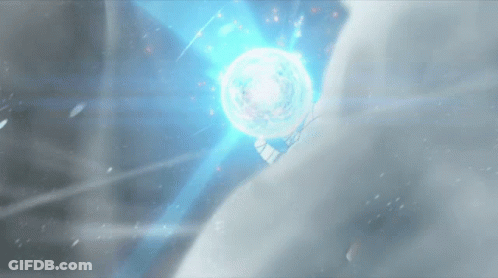 A Blue Light Is Coming Out Of A Hole In The Ground GIF