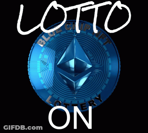 A Blue Lottery Coin With The Words Lotto On Written On It GIF