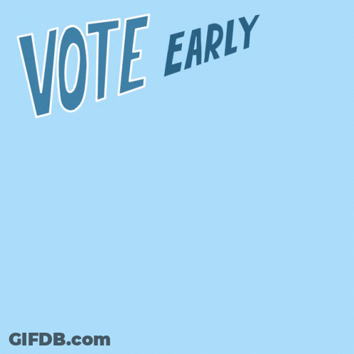 A Blue Poster That Says Vote Early Athens Early Voting Begins December 14 GIF