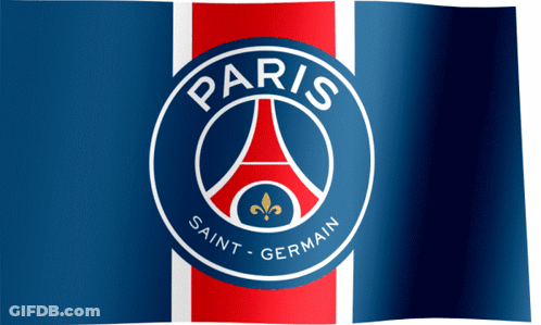 A Blue Red And White Paris Saint Germain Logo GIF