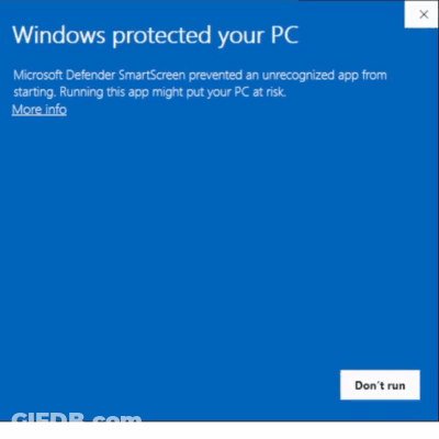 A Blue Screen That Says Windows Protected Your Pc On Top GIF