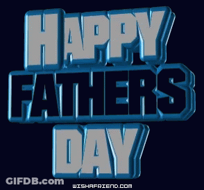 A Blue Sign That Says Happy Father 'S Day On It GIF