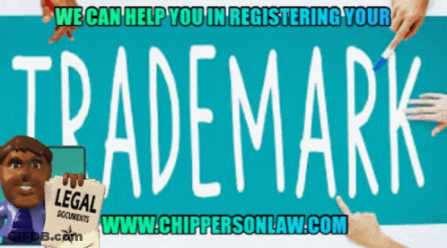 A Blue Sign That Says Trademark On It GIF